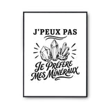 Poster J’peux pas je préfère mes Minéraux