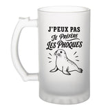 Verre à Bière J’peux pas je préfère les Phoques