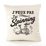 Housse de Coussin J’peux pas j’ai Spinning