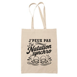 Tote Bag Beige J’peux pas j’ai Natation synchro – natation synchronisée