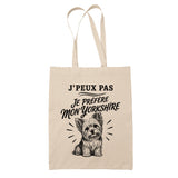 Tote Bag Beige J’peux pas je préfère mon Yorkshire