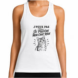 Débardeur Femme J’peux pas je préfère mon Chat roux