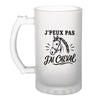 Verre à Bière J’peux pas j’ai Cheval