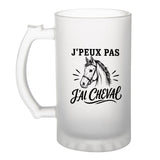 Verre à Bière J’peux pas j’ai Cheval