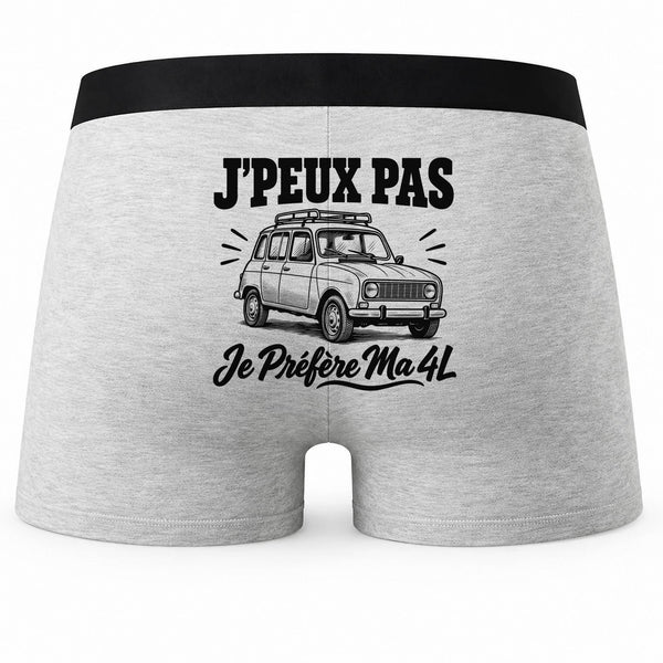 Boxer Homme J’peux pas je préfère ma 4l – Impression au dos