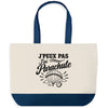 Grand Sac Cabas Fond Bleu J’peux pas j’ai Parachute