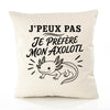 Housse de Coussin J’peux pas je préfère mon Axolotl