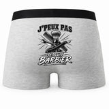 Boxer Homme J’peux pas je suis Barbier – Impression au dos