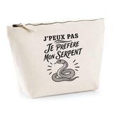 Trousse Beige J’peux pas je préfère mon Serpent
