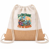 Sac à Dos Toile et Jute La bretagne c'est ma thérapie