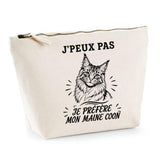 Trousse Beige J’peux pas je préfère mon Maine Coon