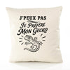Housse de Coussin J’peux pas je préfère mon Gecko