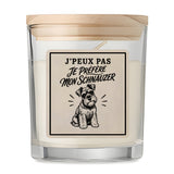 Bougie Parfumée Vanille J’peux pas je préfère mon Schnauzer