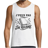 Débardeur Homme J’peux pas j’ai Reliure