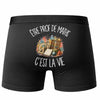 Boxer Homme Être prof de maths c'est la vie – Impression au dos – Noir