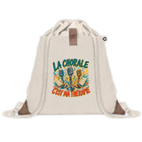 Sac à Dos avec Pochette Avant Beige La chorale c'est ma thérapie