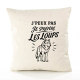 Housse de Coussin J’peux pas je préfère les Loups