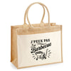 Sac Cabas Jute avec Poche J’peux pas j’ai Barbecue