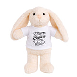 Doudou Peluche Lapin J’peux pas j’ai couture J'peux pas minimaliste