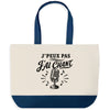 Grand Sac Cabas Fond Bleu J’peux pas j’ai Chant