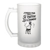 Verre à Bière J’peux pas je préfère les Chamois