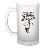 Verre à Bière J’peux pas je préfère les Chamois