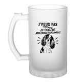 Verre à Bière J’peux pas je préfère mon Cavalier King Charles