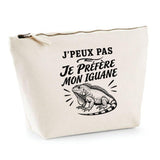 Trousse Beige J’peux pas je préfère mon Iguane