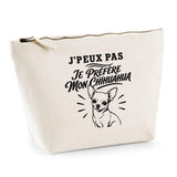 Trousse Beige J’peux pas je préfère mon Chihuahua
