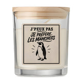 Bougie Parfumée Vanille J’peux pas je préfère les Manchots