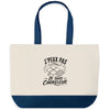 Grand Sac Cabas Fond Bleu J’peux pas je suis Carreleur