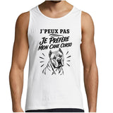 Débardeur Homme J’peux pas je préfère mon Cane Corso