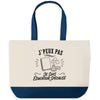 Grand Sac Cabas Fond Bleu J’peux pas je suis Éducateur spécialisé