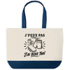 Grand Sac Cabas Fond Bleu J’peux pas j’ai Boxe thaï