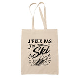Tote Bag Beige J’peux pas j’ai Ski