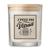 Bougie Parfumée Vanille J’peux pas j’ai Vitrail