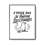 Poster J’peux pas je préfère les Otaries