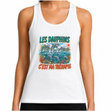 Débardeur Femme Les dauphins c'est ma thérapie