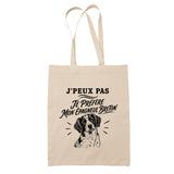 Tote Bag Beige J’peux pas je préfère mon Épagneul Breton