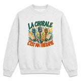 Sweat Gris Chiné La chorale c'est ma thérapie