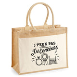 Sac Cabas Jute avec Poche J’peux pas j’ai Concours – concours hippique