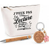 Coffret Cadeau J’peux pas j’ai Lecture – Trousse, stylo bambou et porte-clés