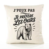 Housse de Coussin J’peux pas je préfère les Ours
