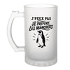 Verre à Bière J’peux pas je préfère les Manchots