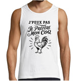 Débardeur Homme J’peux pas je préfère mon Coq