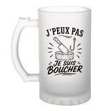 Verre à Bière J’peux pas je suis Boucher