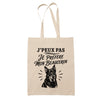 Tote Bag Beige J’peux pas je préfère mon Beauceron