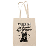 Tote Bag Beige J’peux pas je préfère mon Beauceron