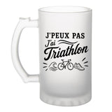 Verre à Bière J’peux pas j’ai Triathlon