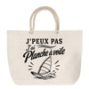 Grand Sac Cabas Beige J’peux pas j’ai planche à voile J'peux pas minimaliste